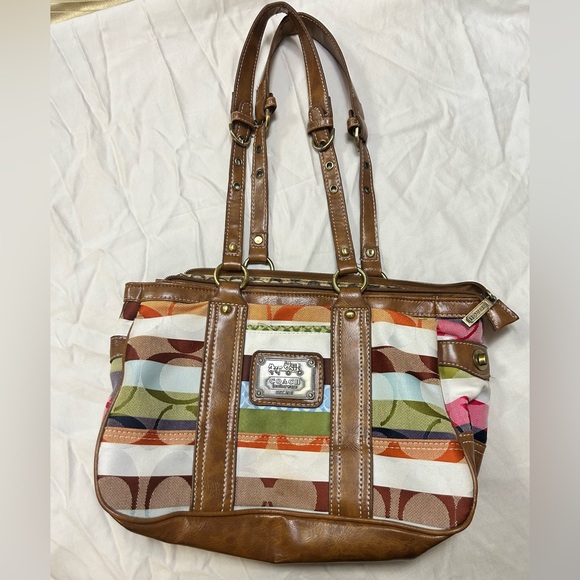 Coach Handbags - Coach Multicolor Signature Shoulder Bag